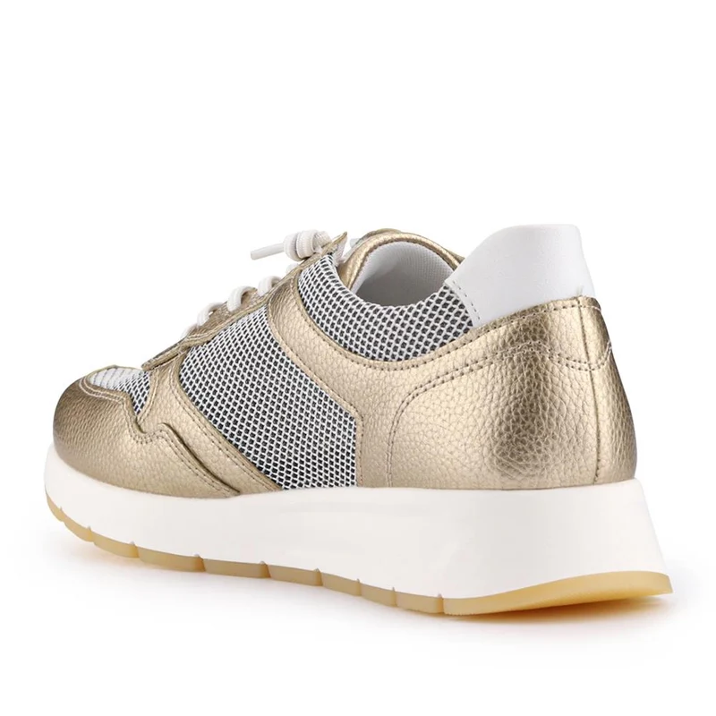 Leather Wedge-Heeled Trainers - DRS41516 / 327 091 - Gold