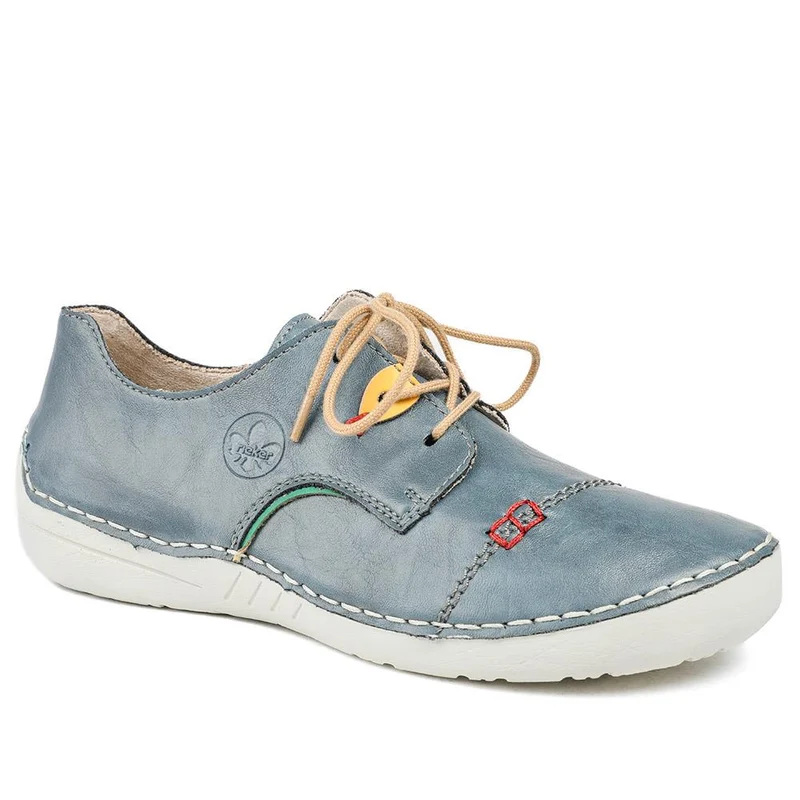 Rieker Angela Lace Up Shoes - RKR43522 / 328 769 - Denim