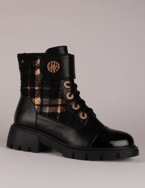 Kate Appleby Feeny Stiefelette für Damen - Schwarzes Schottenkaro