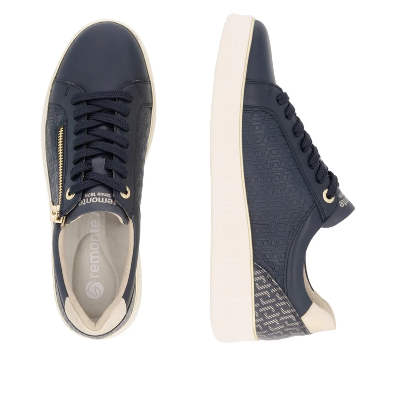 Remonte Leder-Sneakers für Damen - Marineblau