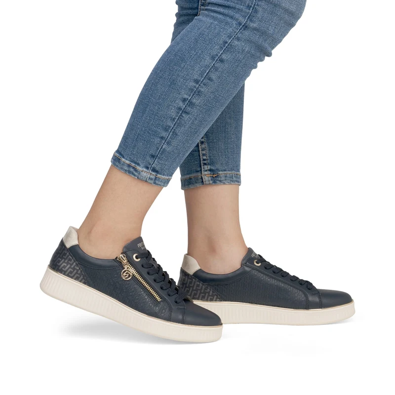 Remonte Leder-Sneakers für Damen - Marineblau