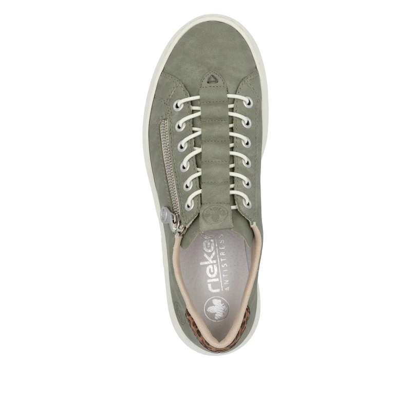 Rieker Modische Plateau-Sneakers für Damen - Grün