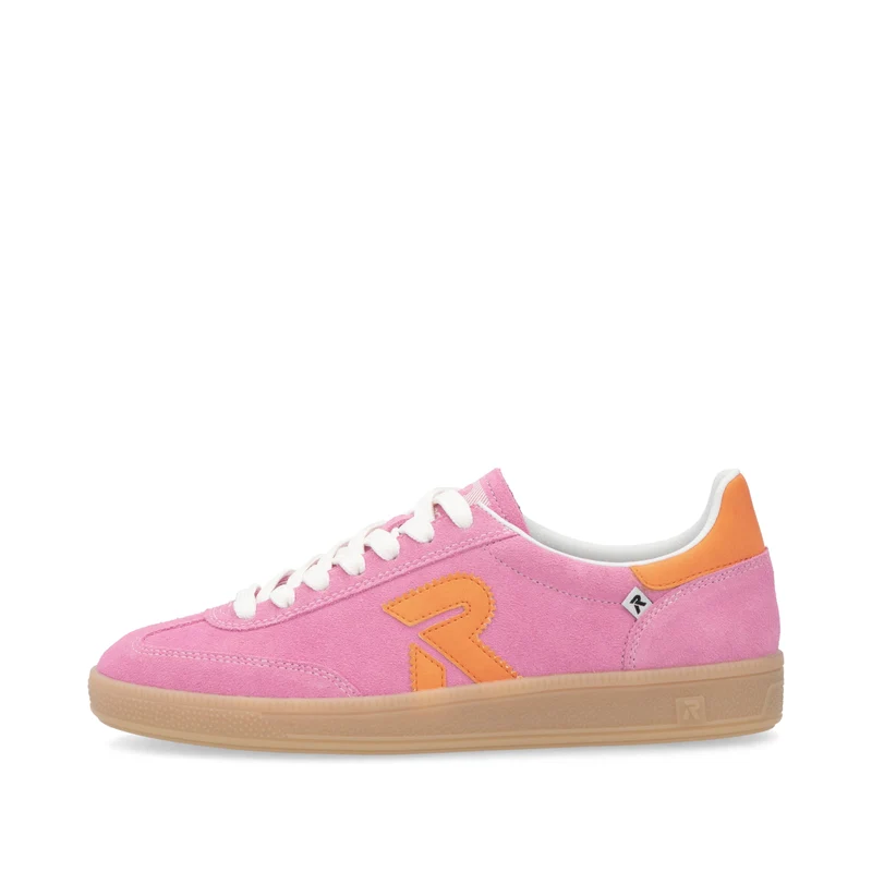 Rieker Modische Wildleder-Sneakers für Damen - Rosa