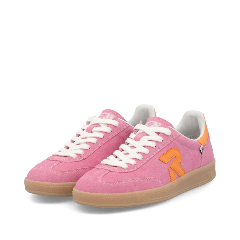 Rieker Modische Wildleder-Sneakers für Damen - Rosa