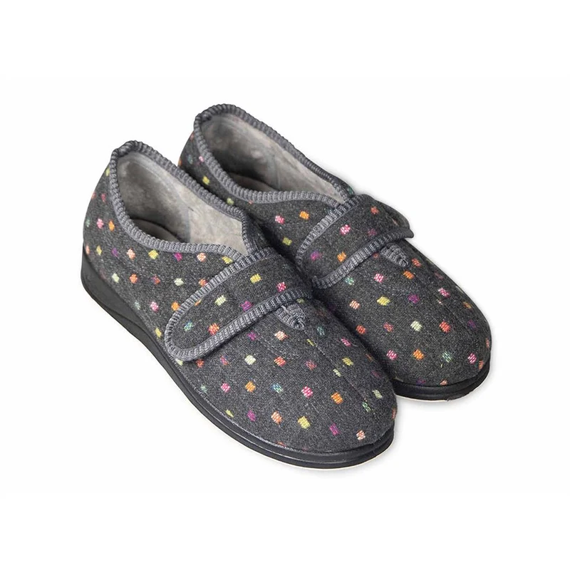 Padders Ladies Slippers 2E Fit Vulcanised - CAMILLA