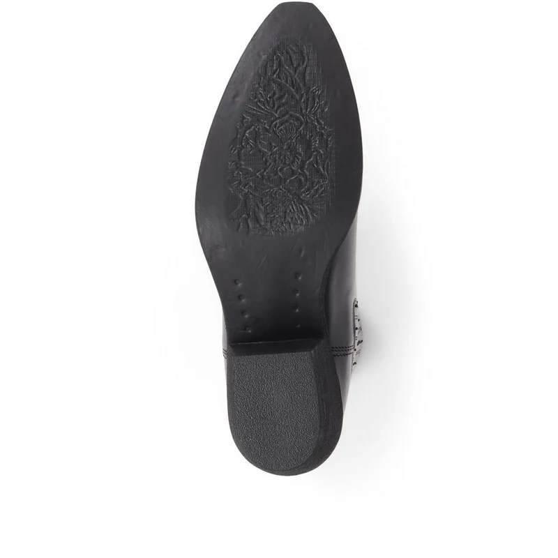 Delanna Leather Ankle Boots - DELANNA / 324 254 - Black