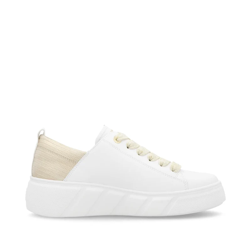 Rieker Modische Damen-Ledersneaker – Weiß