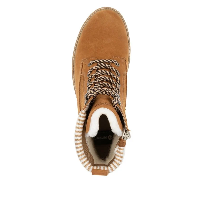 Remonte Damenstiefel aus Leder mit Lammwollefutter - Braun