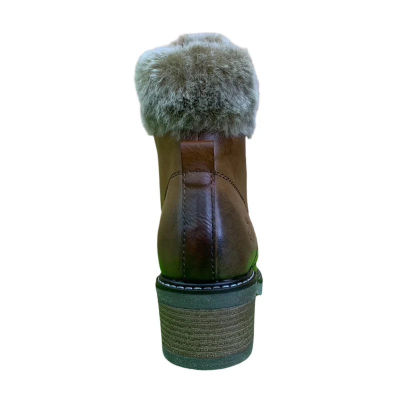 Remonte Damen-Stiefelette aus Leder mit Lammwollefutter - Braun