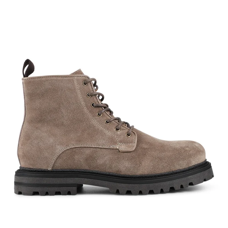 Elias Leather Lace-Up Boots - ELIAS / 328 080 - Taupe Suede