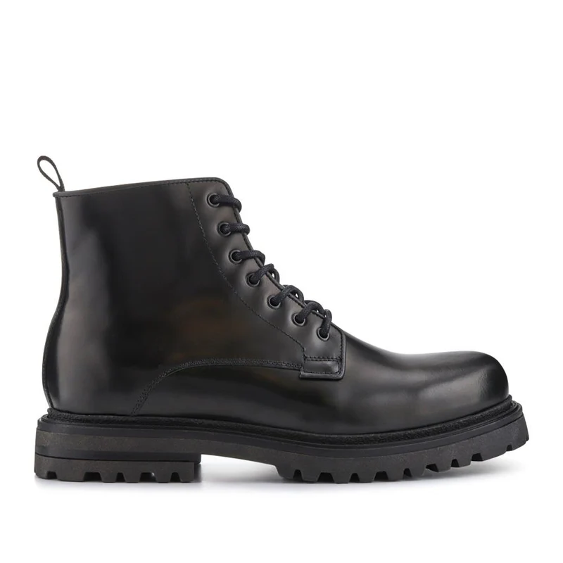 Elias Leather Lace-Up Boots - ELIAS / 328 080 - Black Leather