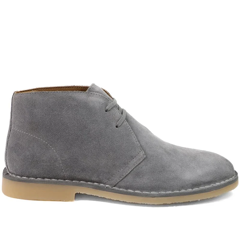 Desert1 Leather Chukka Boots - DESERT1 / 325 926 - Grey Suede
