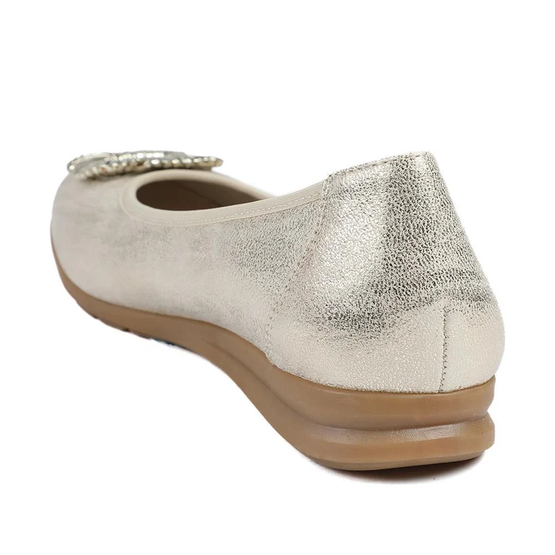 Jewel Detail Slip On Comfort Pumps - WOIL43000 / 329 124 - Gold