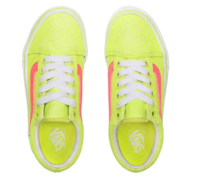 VANS Kinder Old Skool Neon Glitter Turnschuh - Gelb