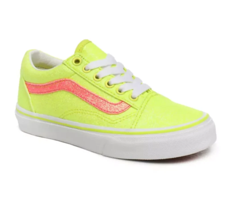 VANS Kinder Old Skool Neon Glitter Turnschuh - Gelb