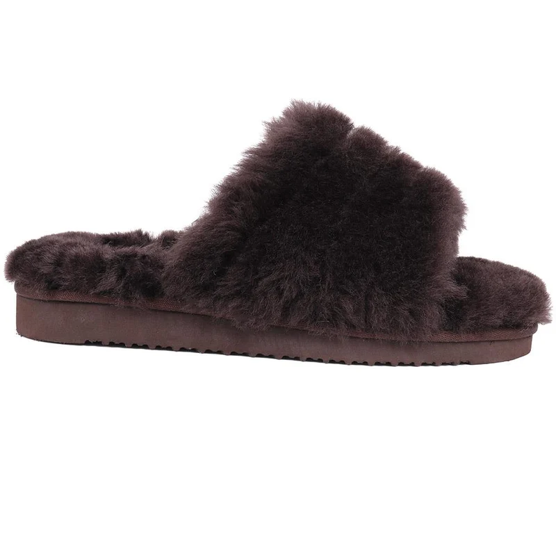 Falonda Faux-Fur Slippers - FALONDA / 326 074 - Chocolate
