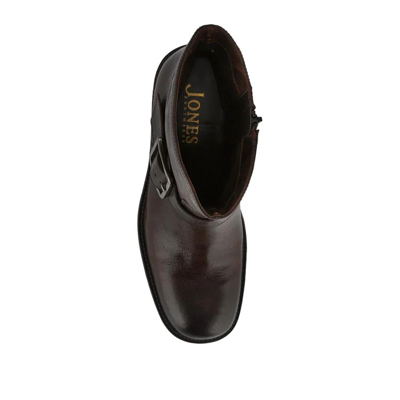 Madonna Chunky Leather Ankle Boots - MADONNA / 327 777 - Dark Brown