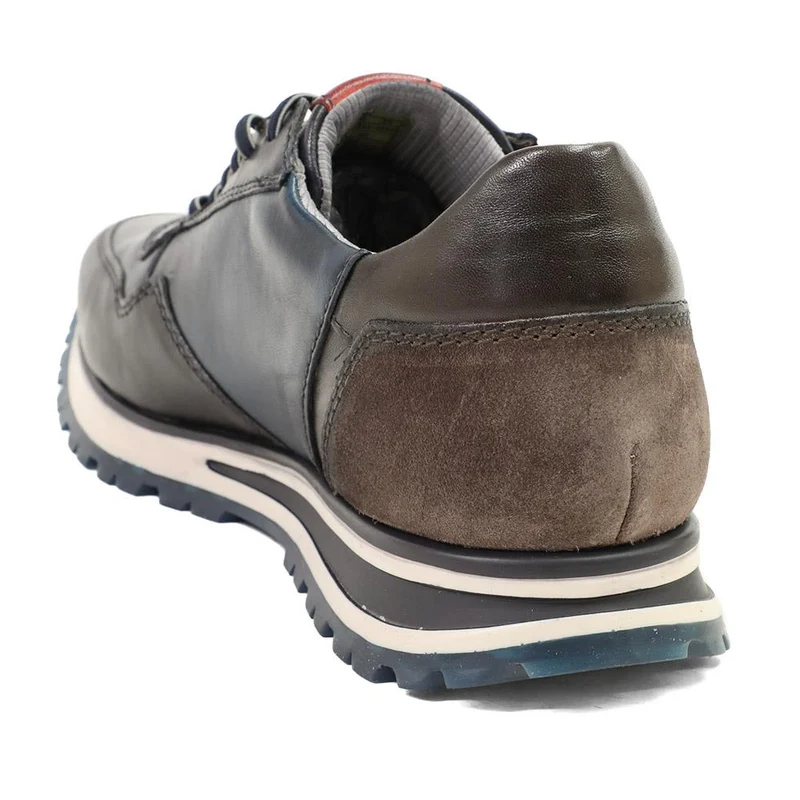 Bugatti Zip Fasten Leather Trainers - BUG42510 / 328 320 - Navy Multi