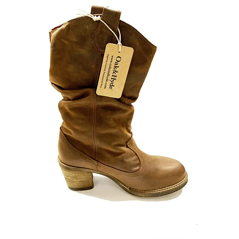 Oak & Hyde Westwood Mid Lederstiefel für Damen – Dunkelbraun