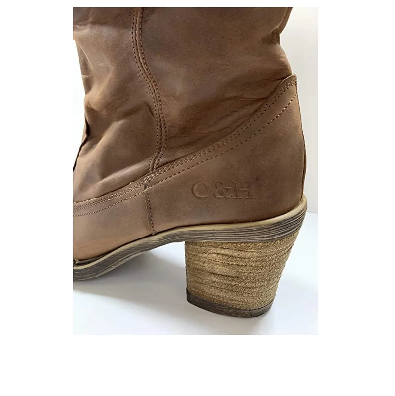 Oak & Hyde Westwood Mid Lederstiefel für Damen – Dunkelbraun