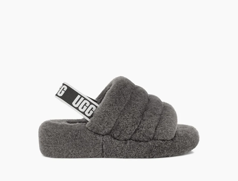 UGG Damen Fluff Yeah Slide – Anthrazit