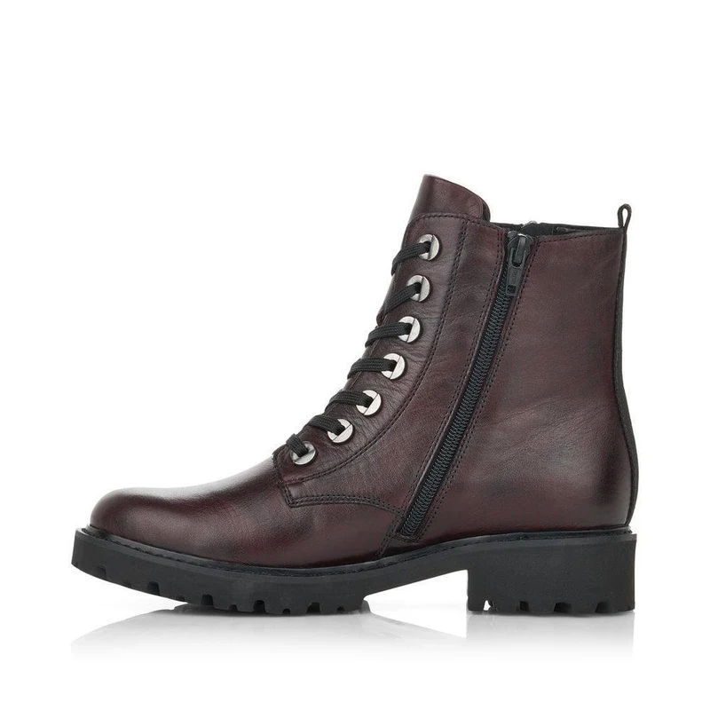 Remonte Damen-Stiefelette aus Leder mit Fleecefutter - Rot