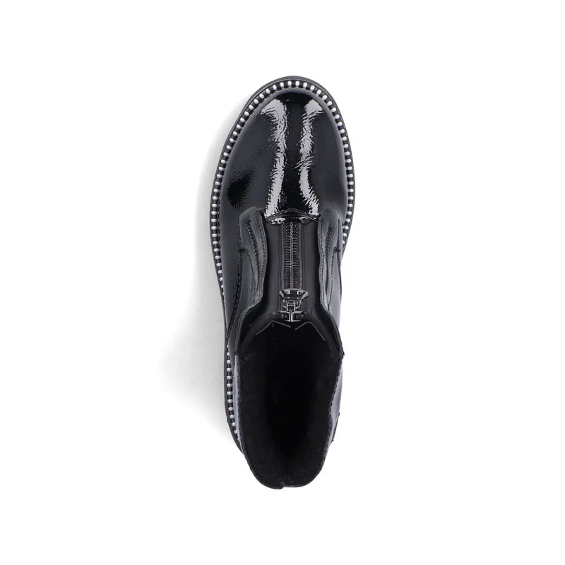 Rieker Modische Stiefelette für Damen mit Fleecefutter - Schwarz