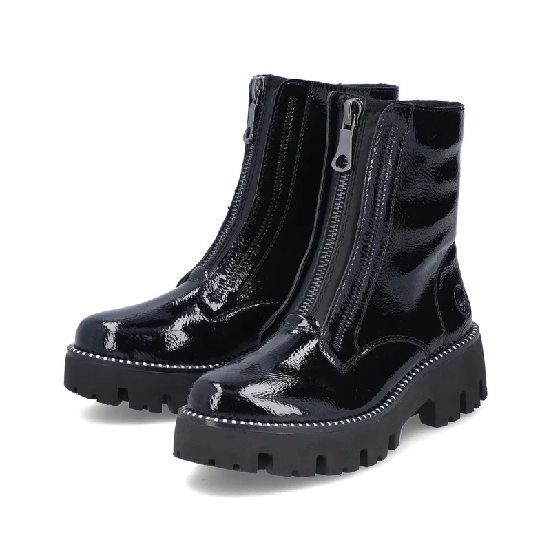 Rieker Modische Stiefelette für Damen mit Fleecefutter - Schwarz
