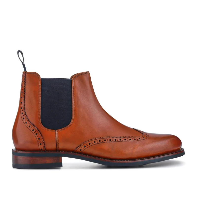 Barrett Goodyear Welted Leather Wingtip Boots - BARRETT / 327 962 - British Tan
