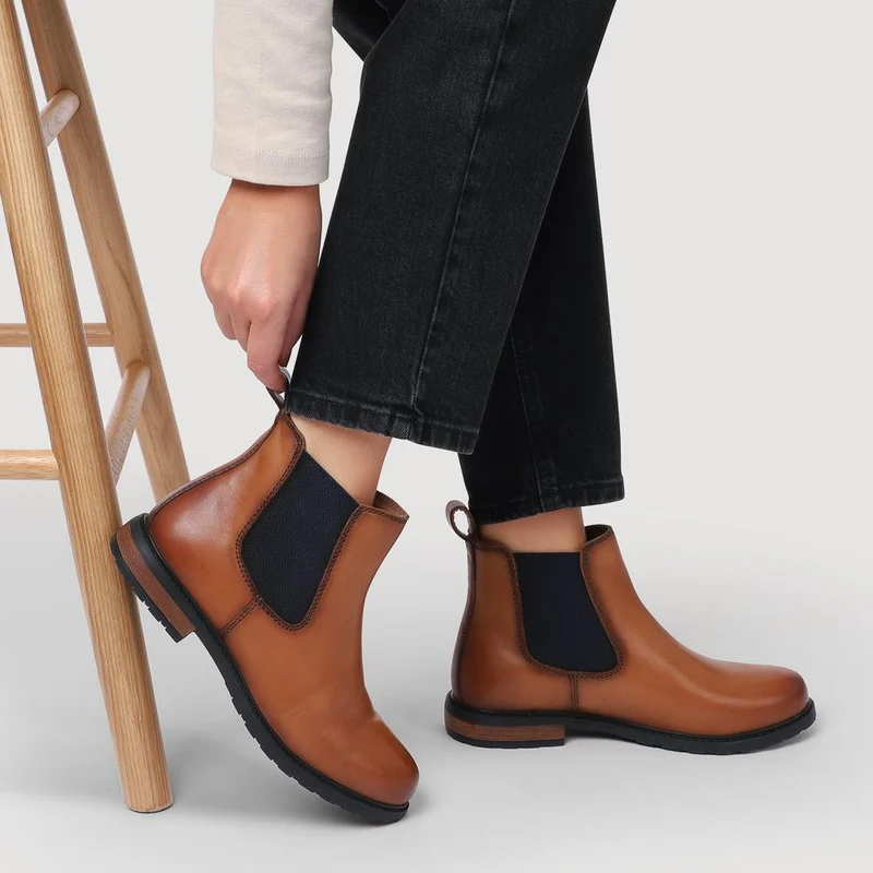 Mayah Leather Chelsea Boots - MAYAH / 327 817 - Tan