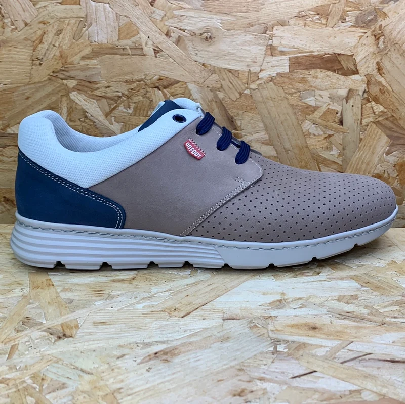 On Foot Herren-Ledersneaker – Taupe