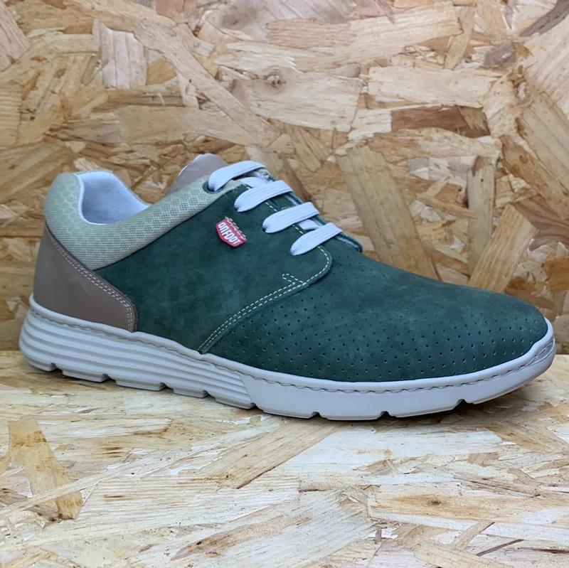 On Foot Herren-Ledersneaker – Khaki