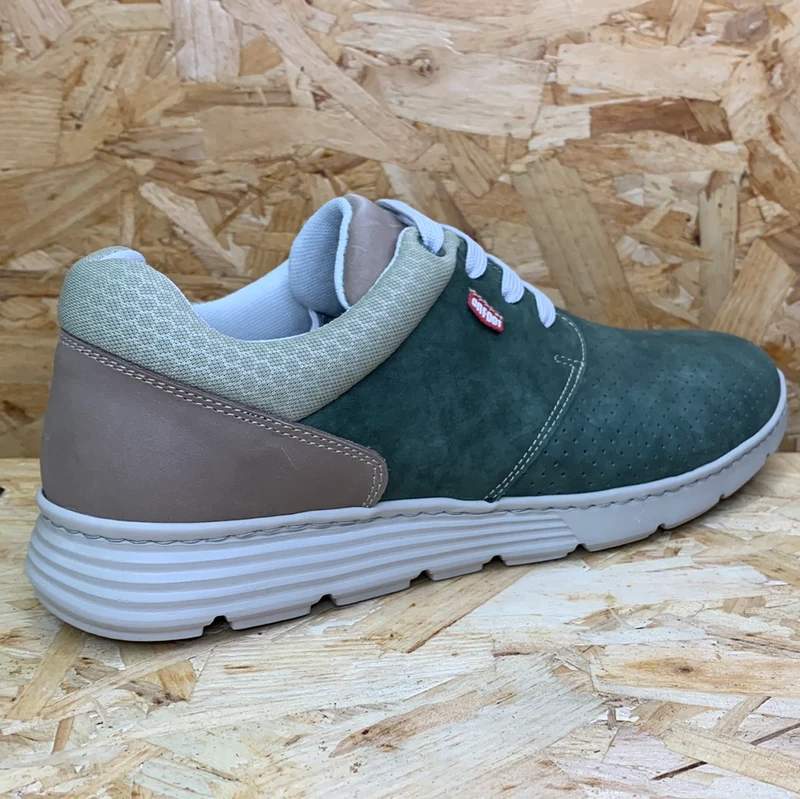 On Foot Herren-Ledersneaker – Khaki