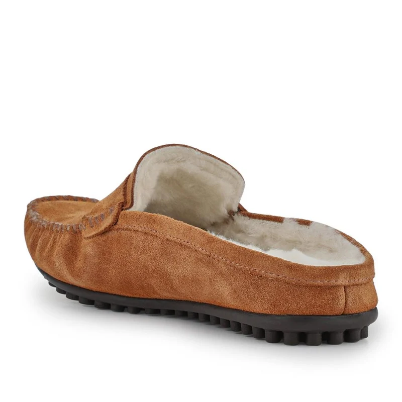 Zap Leather Mule Slippers - ZAP / 328 013 - Chestnut