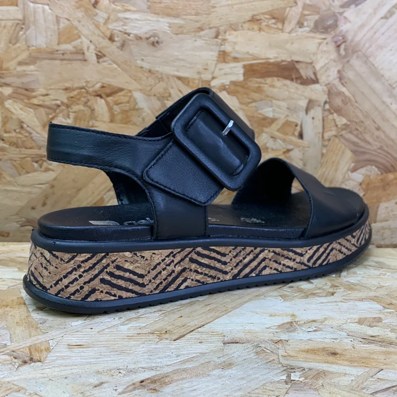 Rieker Damen Revolution Fashion Sandale – Schwarz