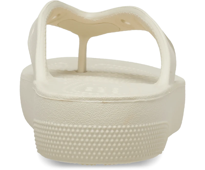 Crocs Klassischer Unisex-Plateau-Flip-Flop – Knochen