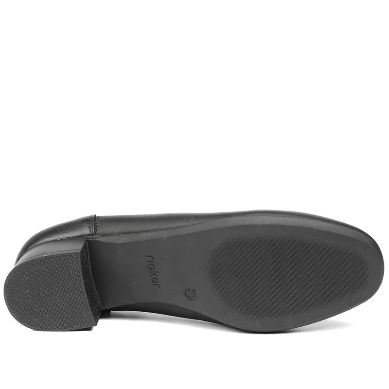 Rieker Smart Premium Leather Court Shoes - RKR43518 / 328 781 - Black