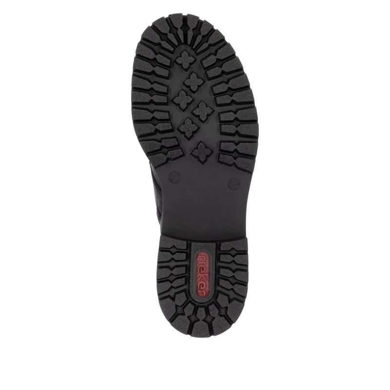 Rieker Modische Stiefelette für Damen mit Fleecefutter - Schwarz