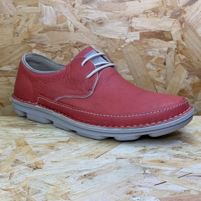 On Foot Herren-Lederschuhe - Rot