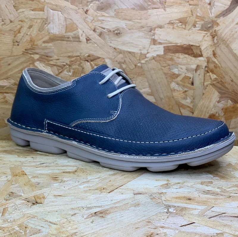 On Foot Herren-Lederschuhe – Marineblau