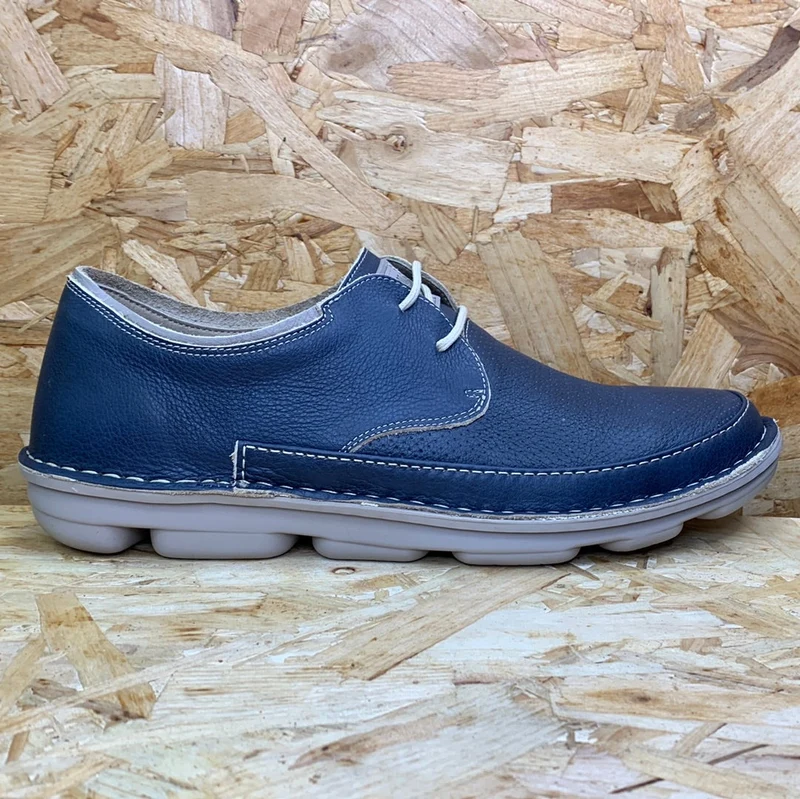 On Foot Herren-Lederschuhe – Marineblau