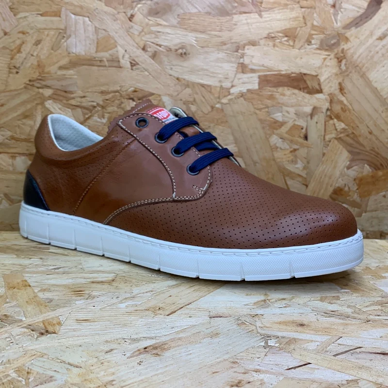 On Foot Herren-Lederschuhe – Braun