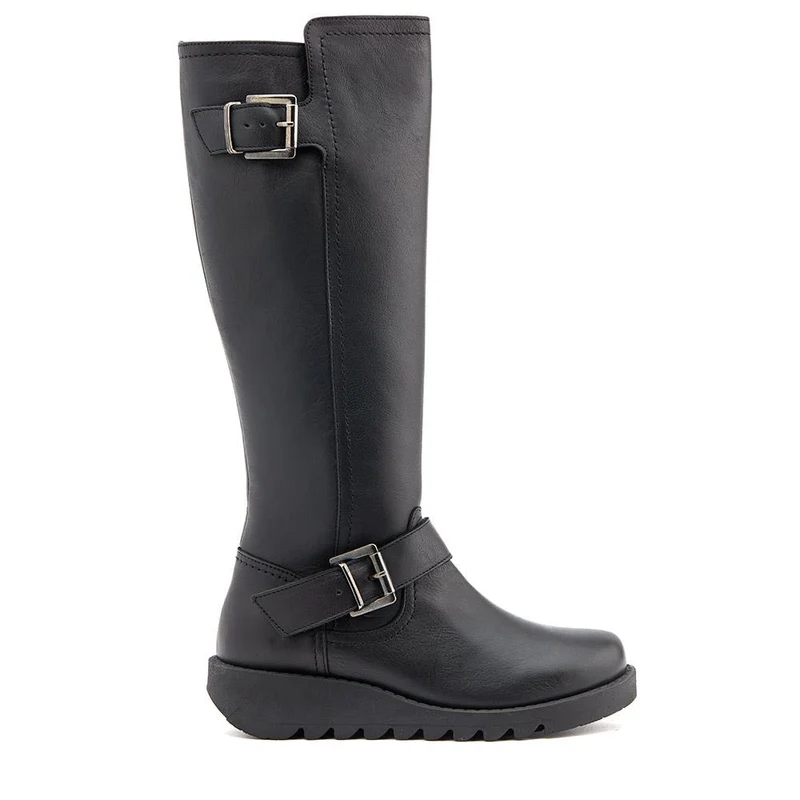 Darlene Leather Long Boots - DARLENE / 325 920 - Black