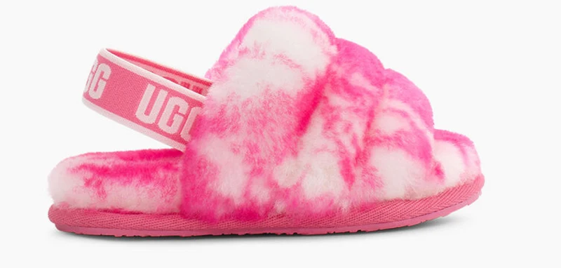 UGG Fluff Yeah Murmelrutsche für Kleinkinder - Rosa Rose / Muschelrosa