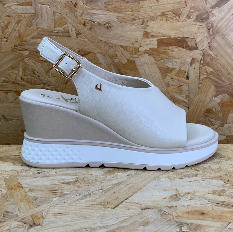 Una Healy Modische Keilsandalette für Damen – Beige