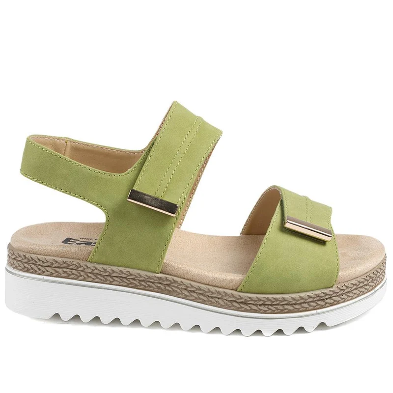 EasyFit Catena Extra Wide Touch Fasten Sandals - CATENA / 329 163 - Green