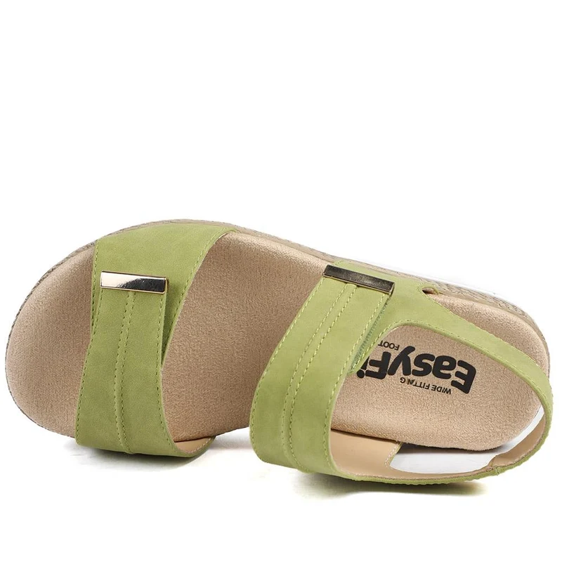 EasyFit Catena Extra Wide Touch Fasten Sandals - CATENA / 329 163 - Green