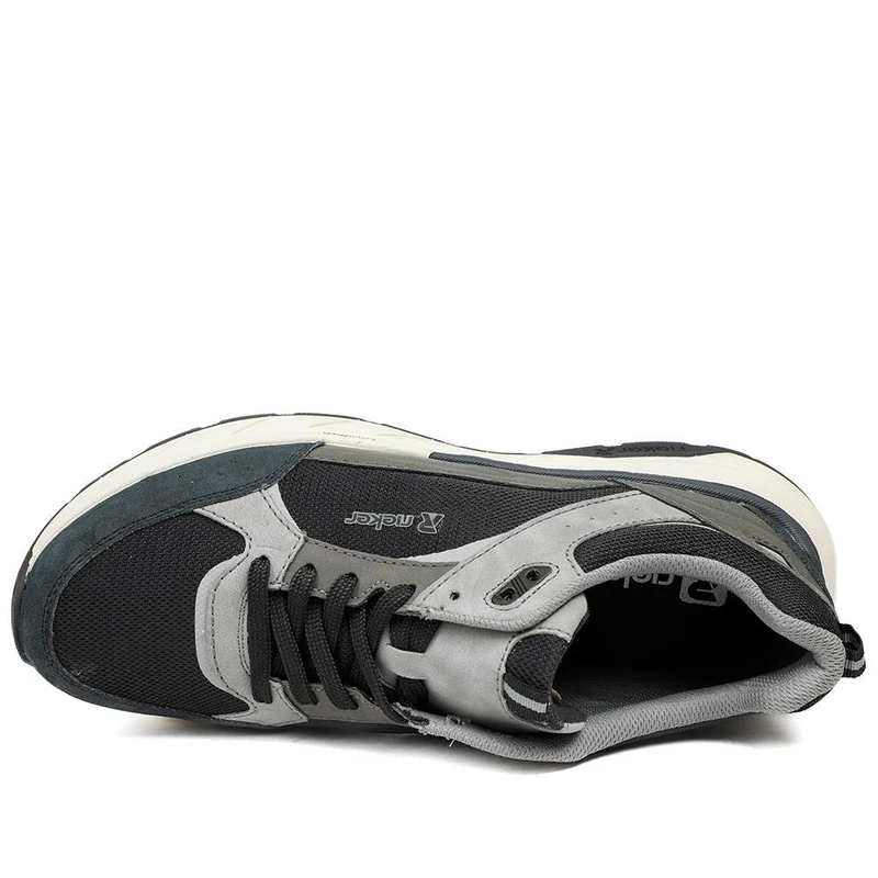 Rieker Low Top Lace Up Trainers - RKR43503 / 328 971 - Black-Grey