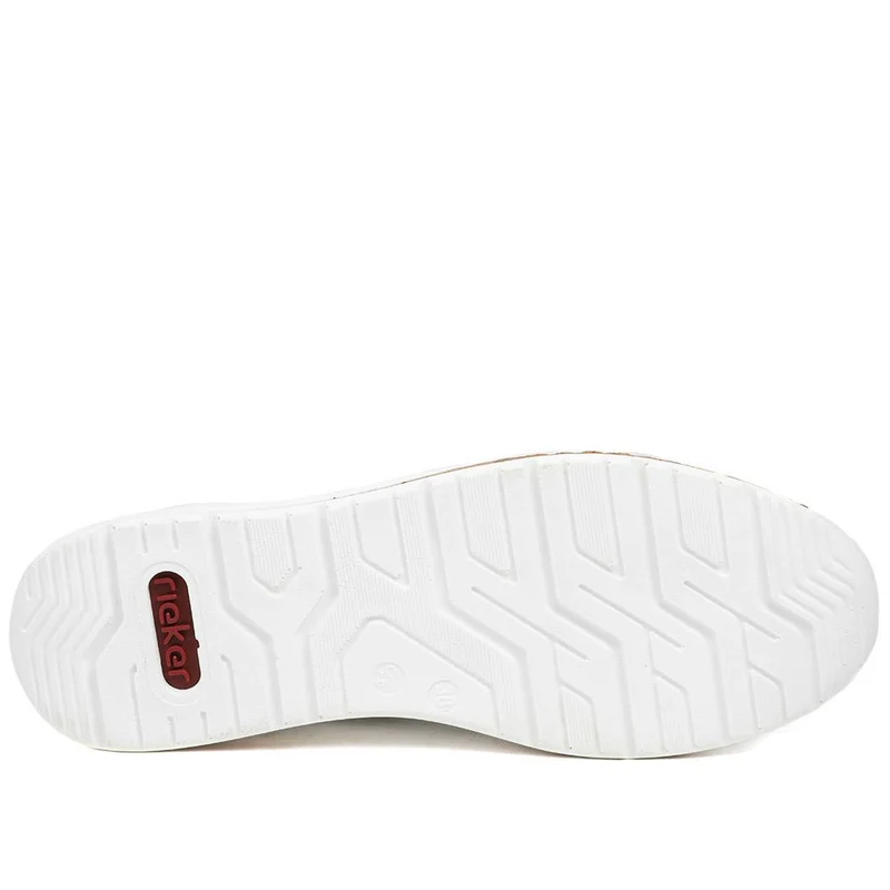 Rieker Leather Zip & Lace Trainers - RKR43006 / 328 905 - White