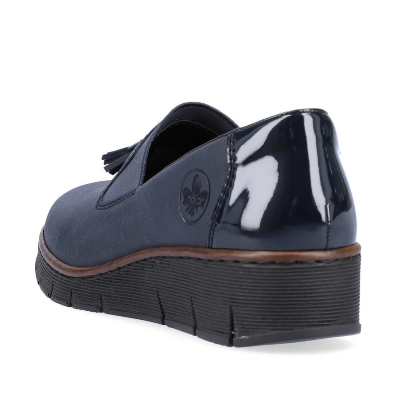Rieker Loafer mit Keilabsatz für Damen - Marineblau